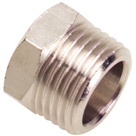 reductor tuerca cilindrica macho 1/2 - hembra 3/8  (blister 2 piezas)