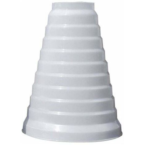 Reductor universal mejorado para sistemas de ventilación de 80/200 mm de diámetro, de PVC, para conductos y extractores de aire acondicionado (8-20 cm).
