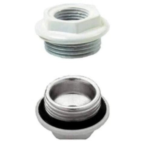 GLOBAL Reduzierstück 1" 1/2, Linksgewinde, weiß, mit Dichtung