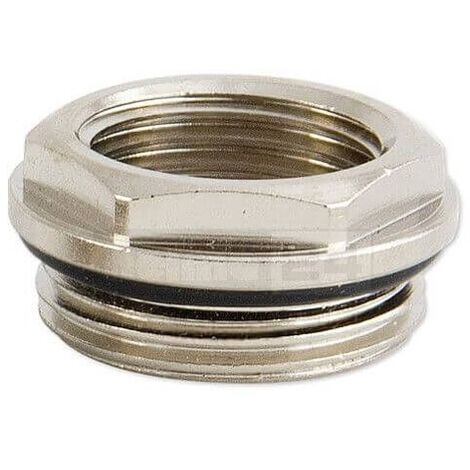Reduzierstück 3/4'' AG x 1/2'' IG - Messing vernickelt - mit O-Ring selbstdichtend