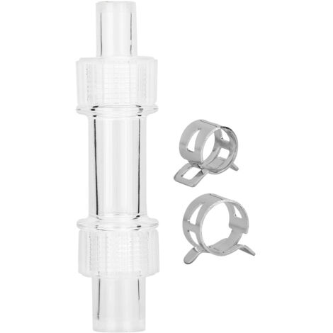 Reduzierstück aus Acryl DN10 auf DN15 für 12/16 mm Wasserrohre – 2 Klemmen im Lieferumfang enthalten