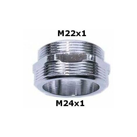 Reduzierstück M22x1 / M24x1 Metall verchromt als Problemlöser