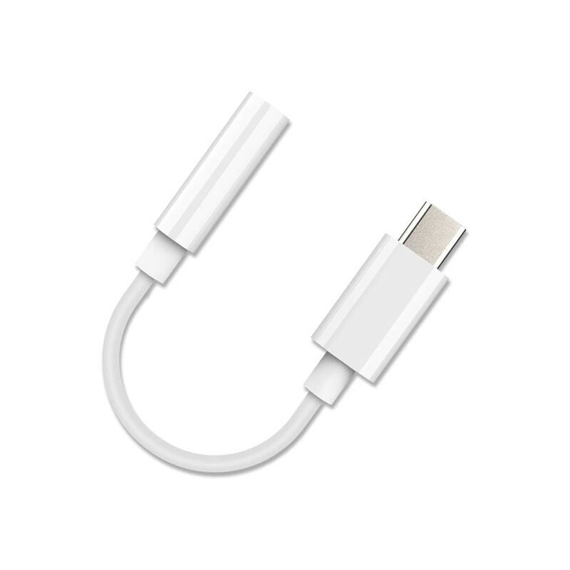 Reekin - High Quality Adapter - Jack 3,5mm to usb-c (White) (CAB-036WH)
