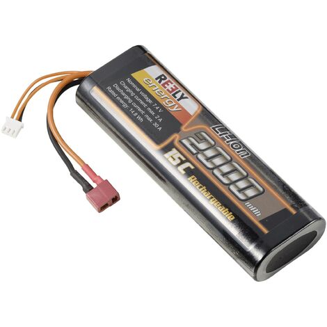 Reely Batterie d'émission (LiIon) 7.4 V 2000 mAh Nombre de cellules: 2 15 C hardcase système d'enfichage en T X946192