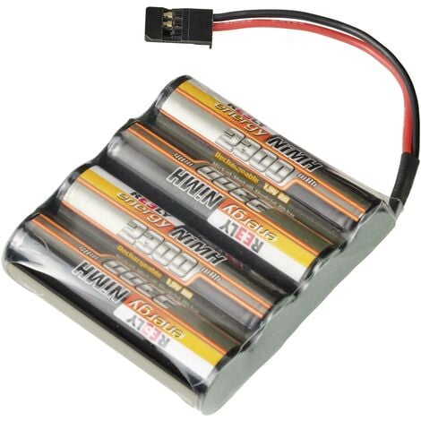 Reely Batterie réceptrice (NiMh) 4.8 V 2300 mAh Nombre de cellules: 4 LR6 (AA) side by side fiche Futaba femelle X599612