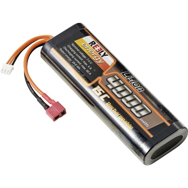 Pack de batterie (LiIon) 7.4 v 4000 mAh Nombre de cellules: 2 15 c hardcase système d'enfichage en t X946122 - Reely