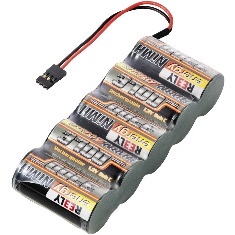 Pack de batterie (NiMh) 6 v 3700 mAh Nombre de cellules: 5 Sub-C side by side jr X960132 - Reely