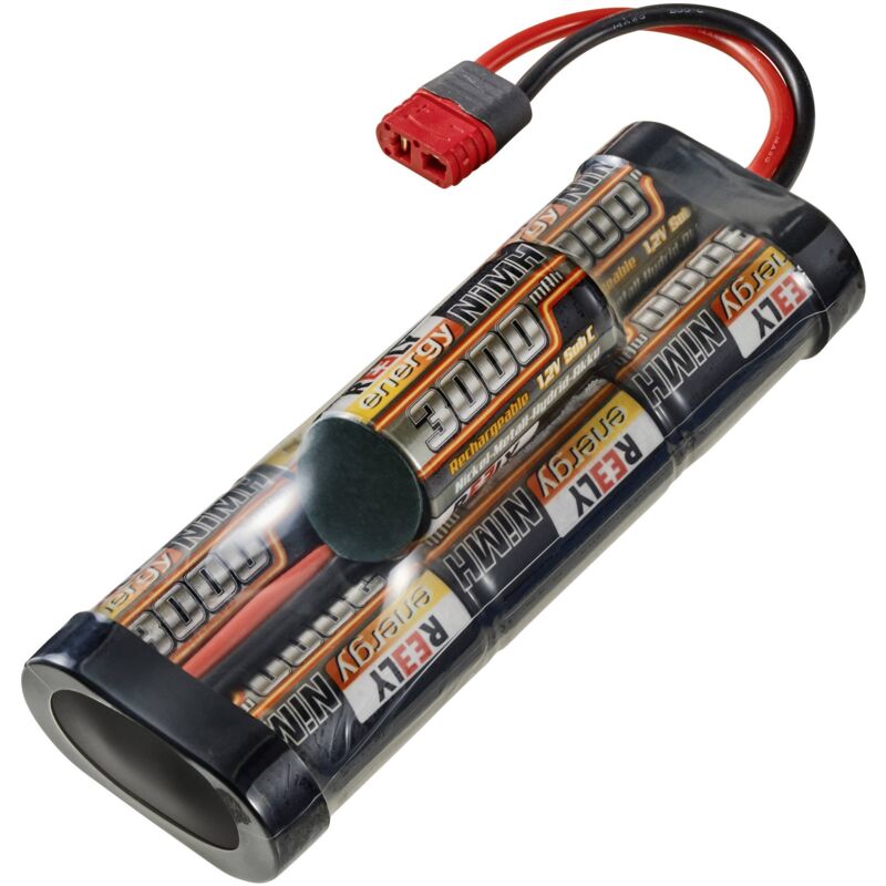Pack de batterie (NiMh) 8.4 v 3000 mAh Nombre de cellules: 7 Sub-C hump système d'enfichage en t X599402 - Reely