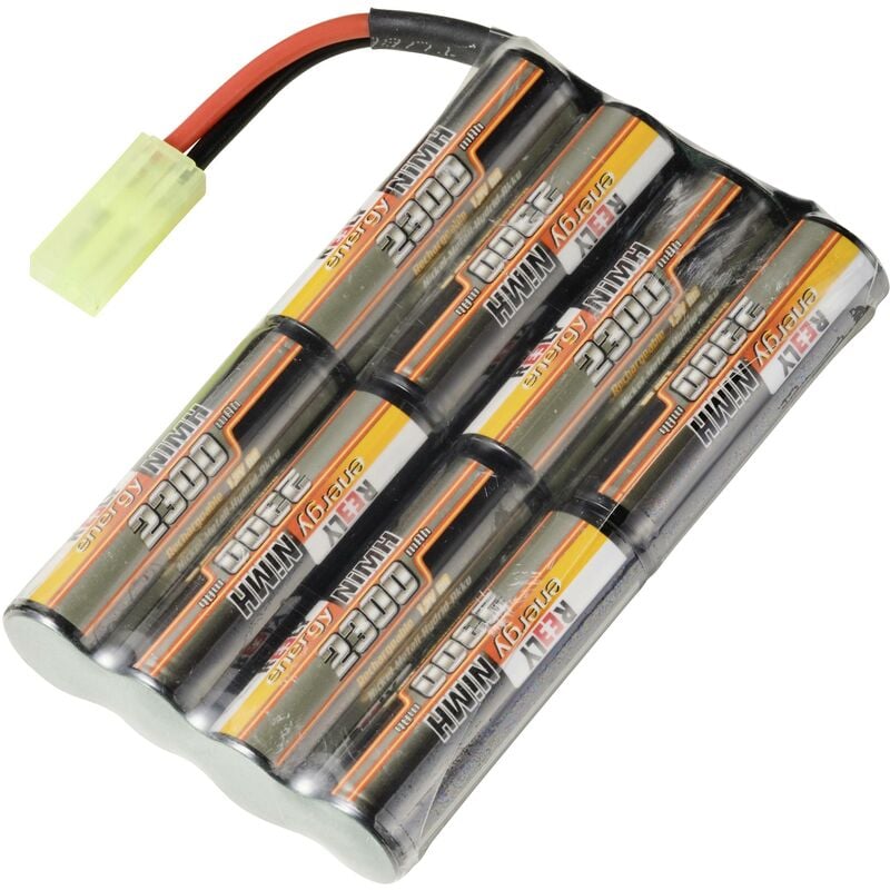 Reely - Pack de batterie (NiMh) 9.6 v 2300 mAh Nombre de cellules: 8 LR6 (aa) LR6 (aa) stick Mini-Tamiya mâle X925182