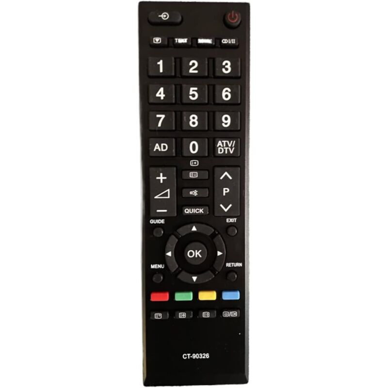 Reemplazo aplicable nuevo control remoto Toshiba CT-90326 compatible con Toshiba 40LV675 40LV675D 40LV703G1 40LV733F 40LV733N 40LV833F 40LV833G