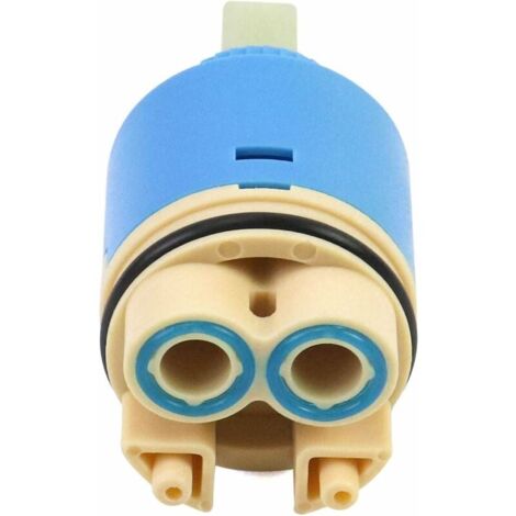 Reemplazo de cartucho cerámico YMYNY, Cerámica para grifo mezclador, Cartucho cerámico para cocina o baño de 35 mm, Azul, con fondo