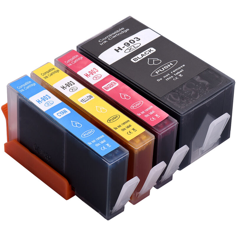 

Reemplazo de cartuchos de tinta 903XL para HP 903XL 903 Compatible con impresora multifuncion HP Officejet Pro 6950 6960 6970,1xBK y 1xC y 1xM y 1xY