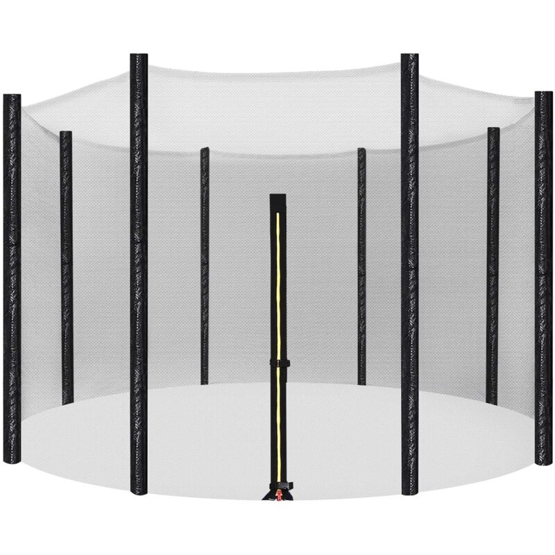 

Reemplazo de la Red del Trampolín de 12 ft, Cama elástica Red de Seguridad para 8 Postes Rectos, Recinto de Malla Redonda, STN12FT - Negro