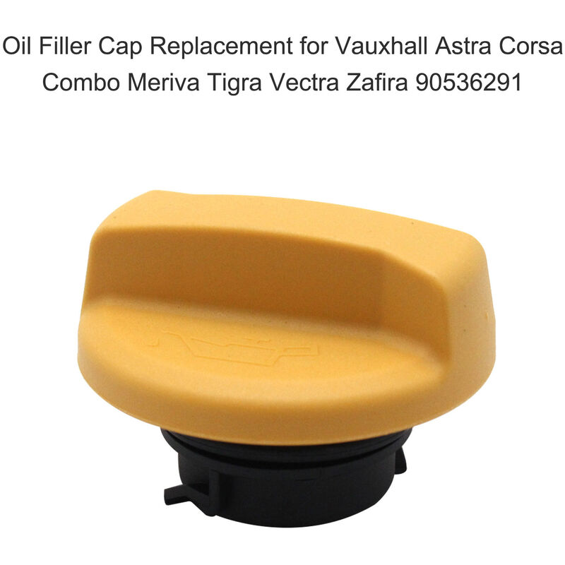 

Asupermall - Reemplazo de la tapa de llenado de aceite para Vauxhall Astra Corsa Combo Meriva Tigra Vectra Zafira 90536291, Amarillo