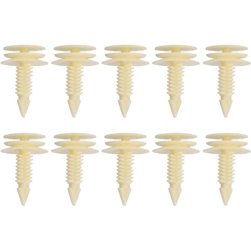 

Asupermall - Reemplazo de los clips de retencion del panel de ajuste de la puerta delantera 10PCS para GM 10153057,Amarillo claro