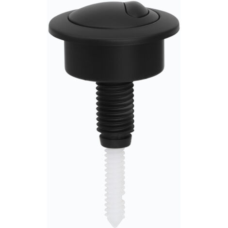 Reemplazo de mecanismo de descarga con botón pulsador (8,7 × 4,8 × 4,8 m), reemplazo de botón de descarga de inodoro, botón de tanque de doble descarga - Negro