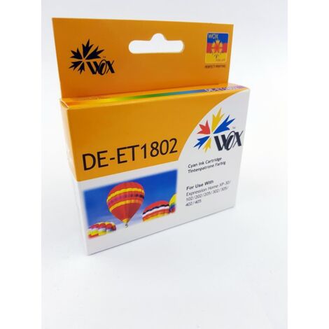 Reemplazo del cartucho de tinta cian Wox EPSON T1802 C13T18024010
