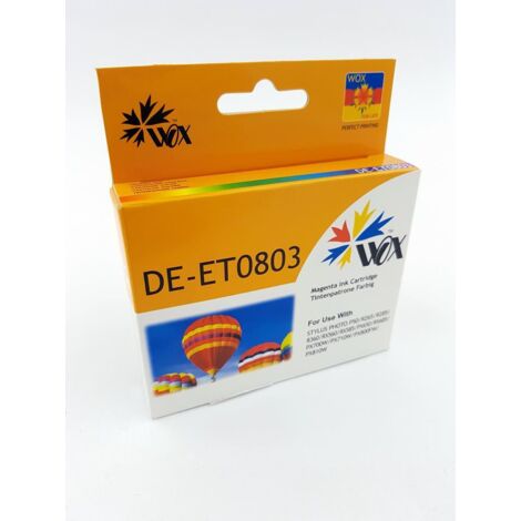 Reemplazo del cartucho de tinta Wox Magenta EPSON T0803 C13T08034010