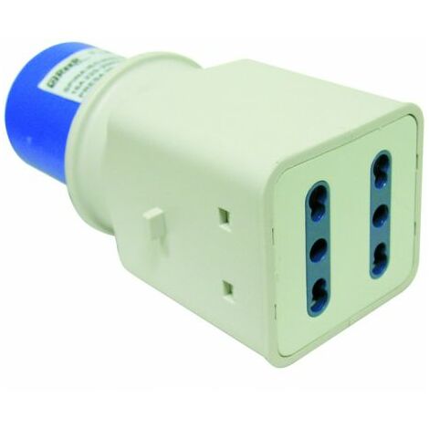 Reer ADATTATORE INDUSTRIALE CEE spina industriale/2 prese bipasso 2P+T 10 PZ