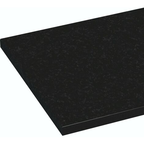Reeves Wharfe polar black laminate worktop 337 x 1500mm - Black