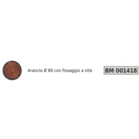 Réflecteur orange Ø  60 avec fixation à vis code 001418