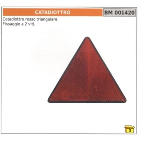 Réflecteur rouge triangulaire avec 2 vis de fixation code 001420