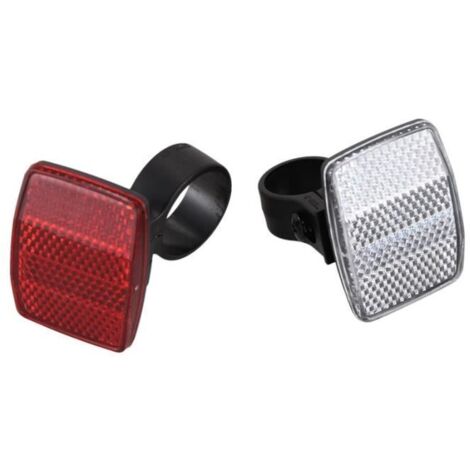 Réflecteurs de lumière avant et arrière pour vélo, 1 paire, pour guidon et barre de selle Red -WGHY179