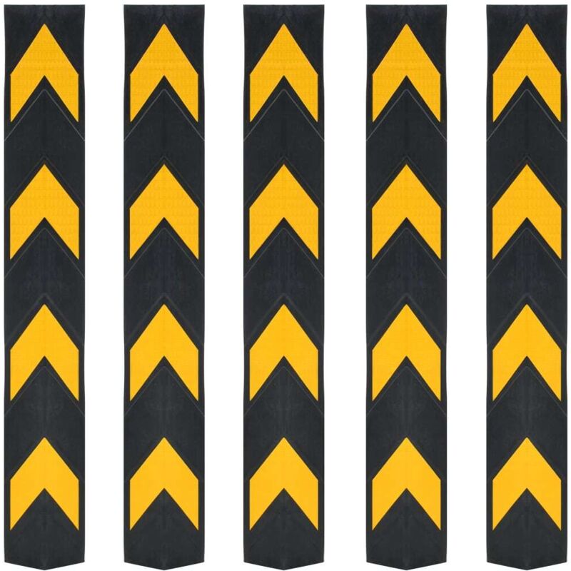 Reflective Corner Guards 5 pcs Rubber 80 cm Vidaxl