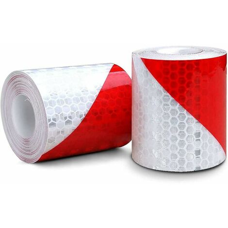 Reflective Tape, Prismatic Reflective High Intensity Vinyl Self Adhesive Reflective Tape, High Visibility Safety/Marking Sticker, 50mm 3m Per Roll, 2