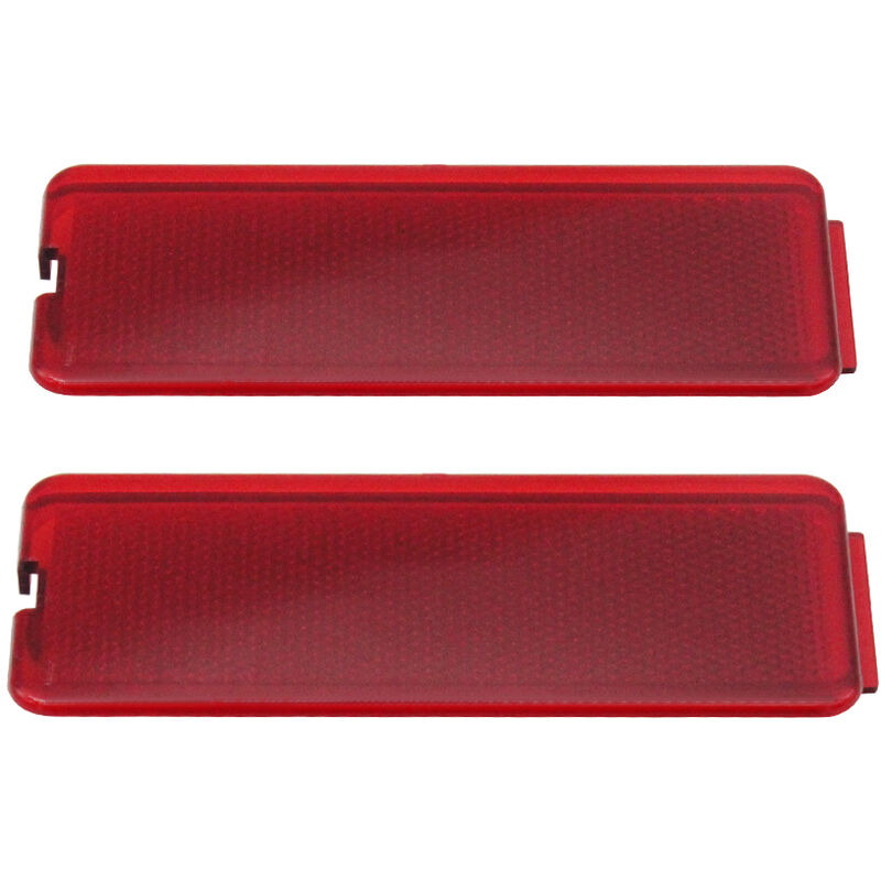 

Happyshop - Reflector de puerta de 2 uds, lente de luz delantera / trasera, ajuste para Ford F250 F350 F450 F550 Super Duty 1999-2007 Rectangular