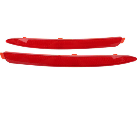 Reflector del parachoques trasero para SKODA OCTAVIA 1Z Facelift 2009-2012 - Juego de 2 unidades, color rojo, ABS.