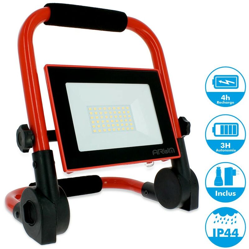 

Reflector LED recargable de 20W para obra