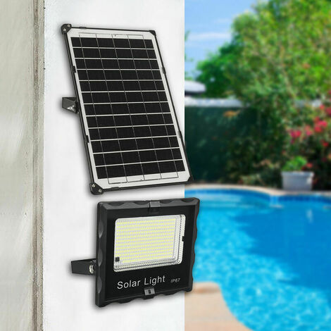 Reflector solar LED Luz solar al aire libre LED 335LED con control remoto lateral para jardín patio al aire libre,