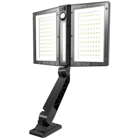 LUMISKY Foco solar con dos cabezas detectoras 8,5W CLIPPER BLACK