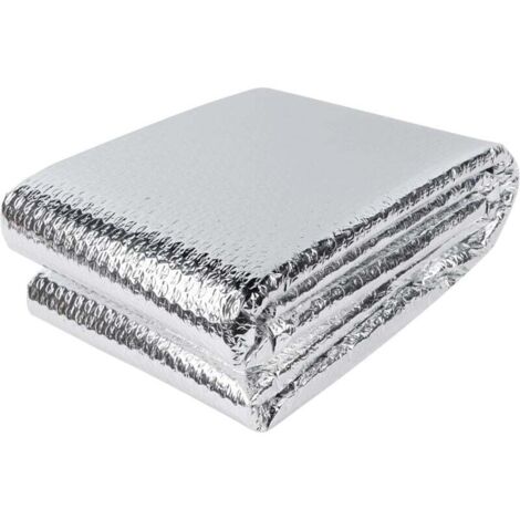 Reflektierende Luftpolsterfolie, doppelseitige Aluminiumfolienisolierung, wetterfeste Garagentorverkleidung, geeignet für Fenster, Wohnmobile, Keller, Winter und Sommer