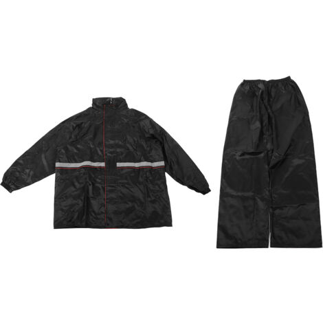 Reflektierende Regenjacke mit abnehmbarer Hose für Motorrad und Fahrrad, doppellagig wasserdicht, Größe 3XL