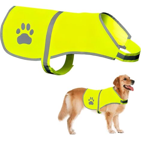 Reflektierende Sicherheitsweste für Hunde, Warnweste mit reflektierenden Streifen, bequem und langlebig, für Nachtspaziergänge und Outdoor-Aktivitäten, Größe M