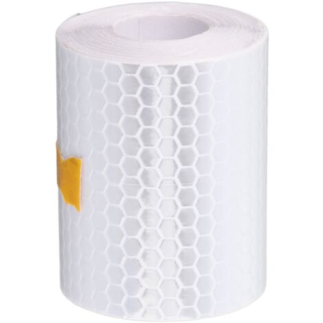 Reflektierendes Klebeband - 3 m x 5 cm, Sicherheitsstreifen für Fahrzeuge (weiß)