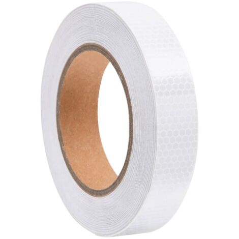 Reflektorband Weiß 2,5 cmx20 m PVC