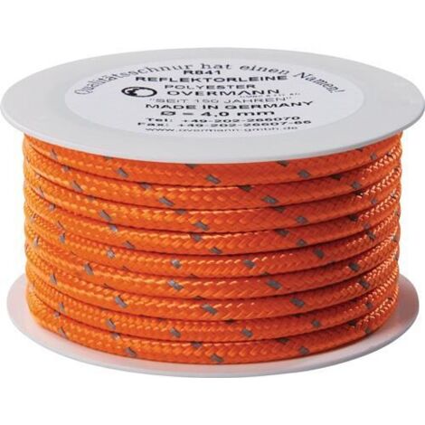 Reflektorschnur Safety Reflector Länge 100 m Ø 2 mm Polyester orange