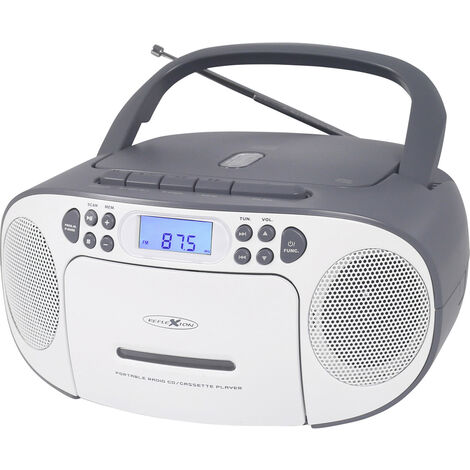 Reflexion RCR2260GR CD-Radio UKW AUX, CD, Kassette   Grau-Weiß