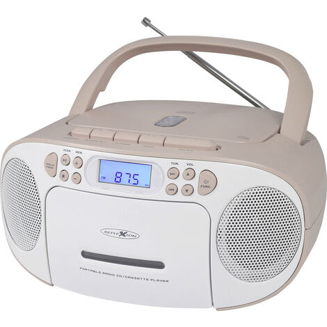 Reflexion RCR2260PK CD-Radio UKW AUX, CD, Kassette   Pink, Weiß