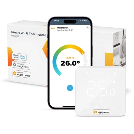 Refoss Termostato WiFi Digitale Touchscreen Programmabile Intelligente Termostato Caldaia Crono Termostato da Parete Compatibile con Apple HomeKit Alexa Google Assistant 3A 2,4GHz