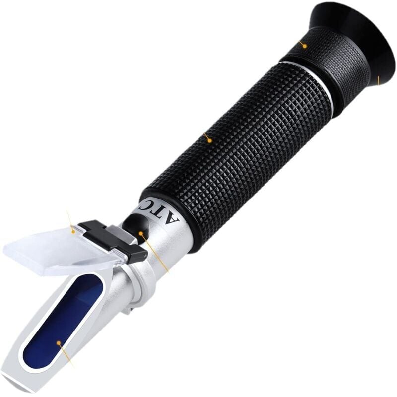 SNQ - Réfractomètre d'alcool deHaute Précision 0-80% v/v, Outil de Mesure de la Teneur en Alcool Portable , Compteur d'alcool Réfractomètre Portable