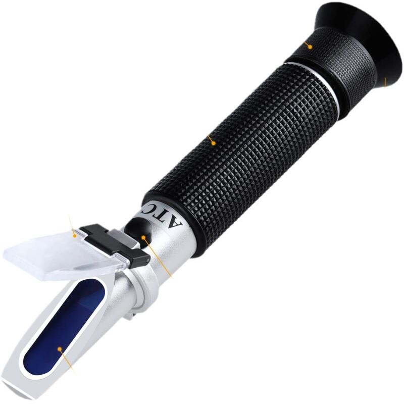 Réfractomètre d'alcool deHaute Précision 0-80% v/v, Outil de Mesure de la Teneur en Alcool Portable , Compteur d'alcool Réfractomètre Portable pour
