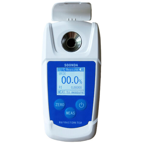 Réfractomètre numérique Brix, compteur Brix 3 en 1 pour le sucre avec compensation de température automatique, plage 0-55%, étanche IP65