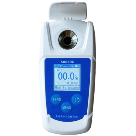 Réfractomètre numérique Brix, compteur Brix 3 en 1 pour le sucre avec compensation de température automatique, plage 0-55%, étanche IP65