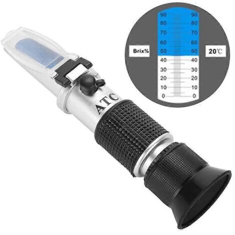 Réfractomètre portatif domestique 0-90% - Instruments de mesure Brix - Brixmètre ATC - Température