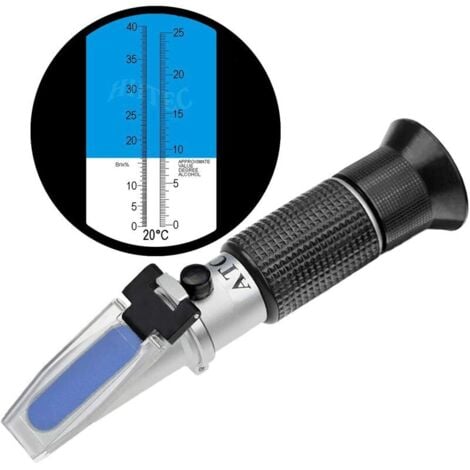 LUCKY-88 Réfractomètre vigneron teneur potentielle en Alcool: 0-25% Sucre : 0-40% avec ATC pour Le vin Brassage Brix pour mesurer la teneur en Sucre afin de Produire Un Meilleur vin.