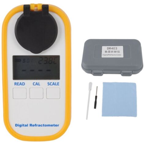 Refrattometro digitale portatile 0-90% Tester digitale BRIX ad alta precisione con ampio schermo LCD Refrattometro impermeabile per la concentrazione di caffè, zucchero, birra, vino e frutta